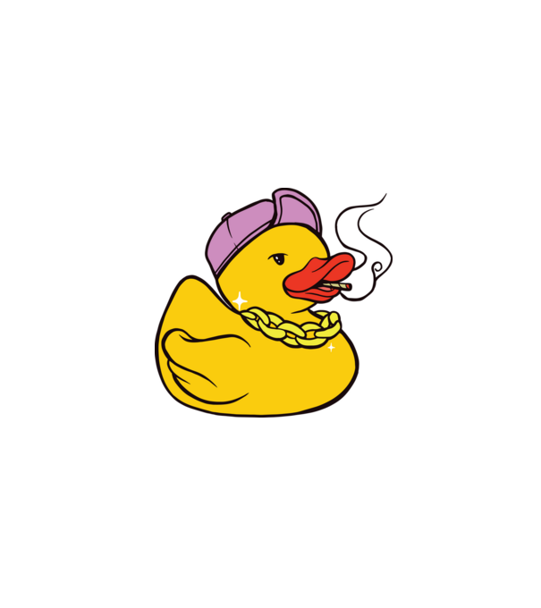 rățușcă de cauciuc Smoker model turcoaz pe tricou