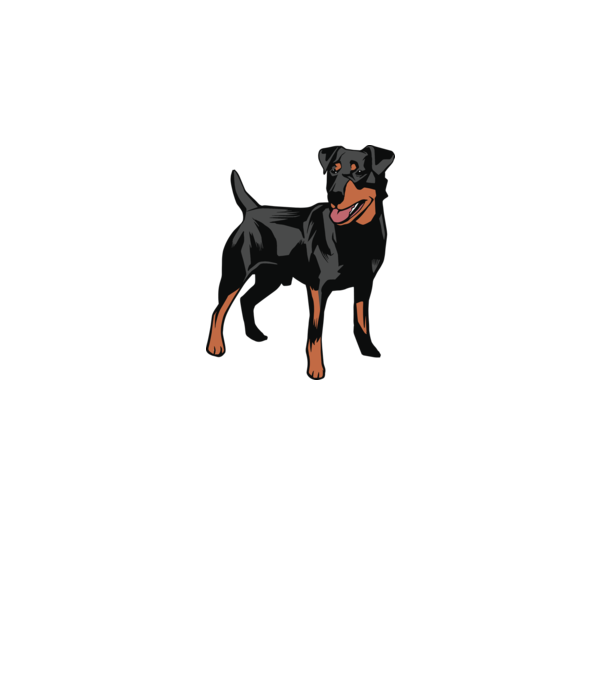 Câine de vânătoare german Terrier model alb pe tricou