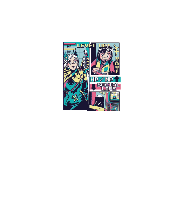 Anime Vaporwave benzi desenate model alb pe tricou