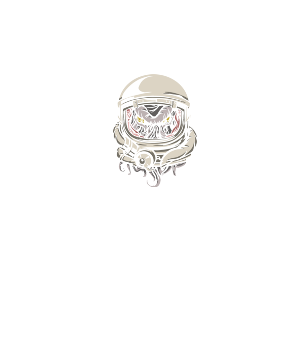 Cthulhu Astronaut model negru pe tricou