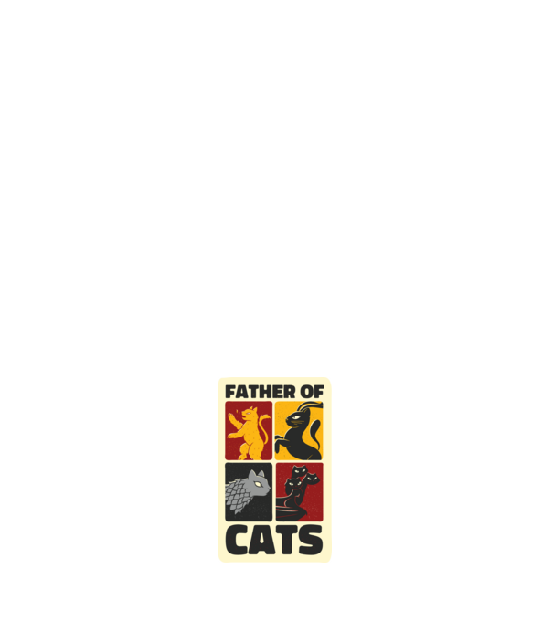 Father of Cats Game of Thrones parodie model albastru închis pe tricou