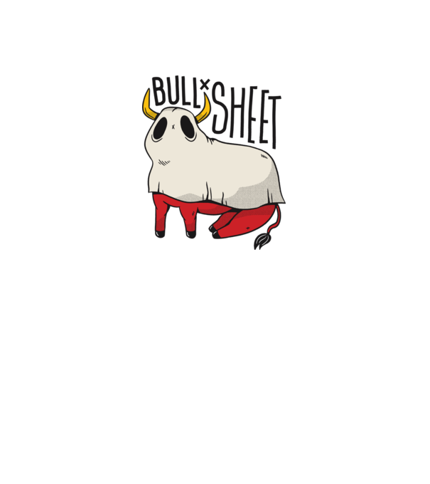 Bull sheet model gri pe tricou