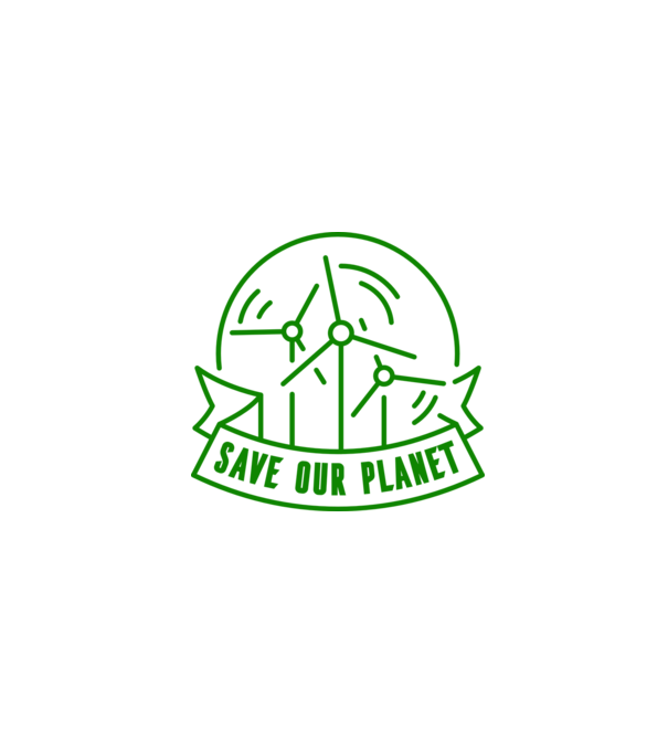 Save Our Planet - Ziua Pământului model alb pe tricou