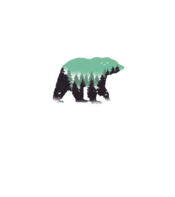 Urs pădure Natură tricou model gri pe tricou