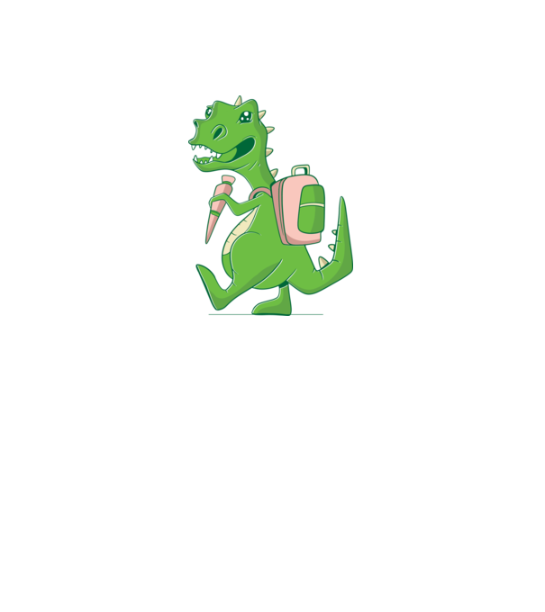 Elev Dino model negru pe tricou