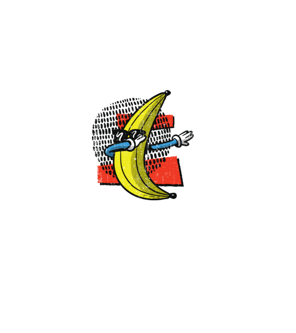 Banană DAB model roz deschis pe tricou