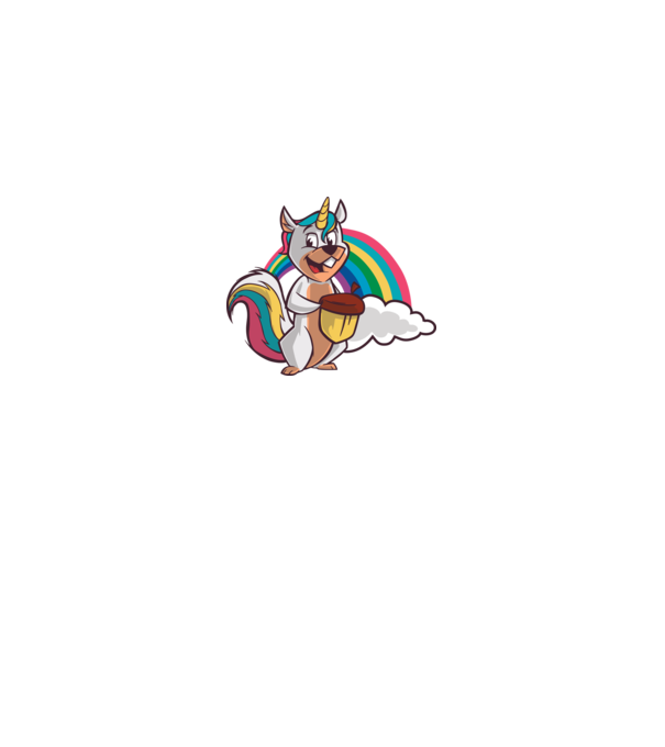 Unicorn drăguț Veveriță model roz pe tricou