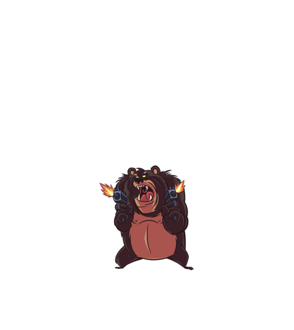 Pew Pew Pew Madafakas Urs model negru pe tricou
