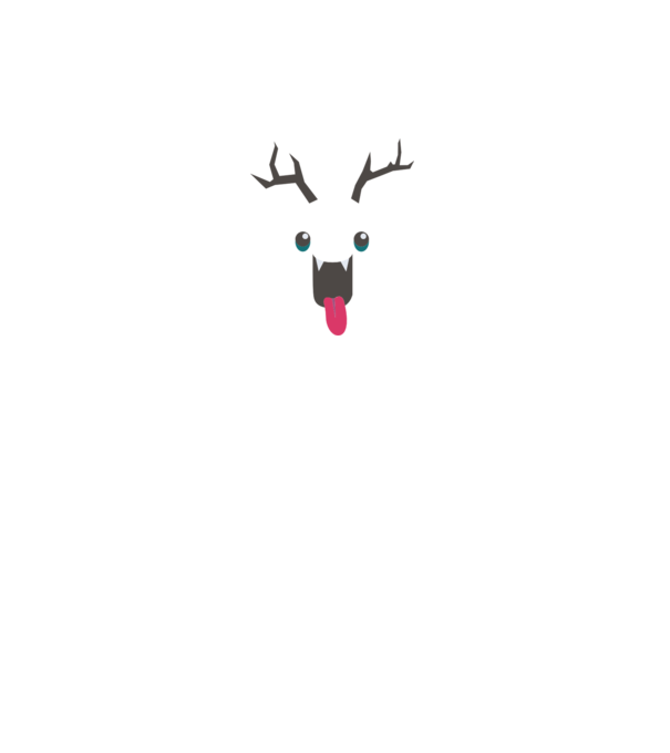 Funny Deer model alb pe tricou