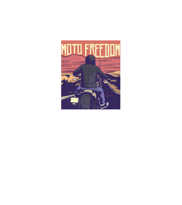 Libertate Motociclist model gri pe tricou