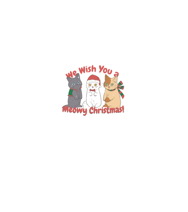 We wish You a Meowy Christmas model negru pe tricou
