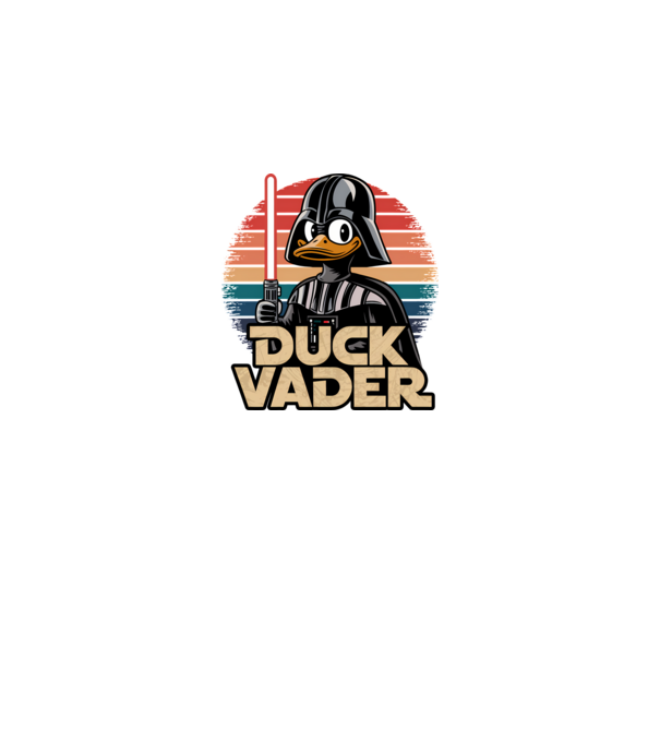 Duck Vader model negru pe tricou