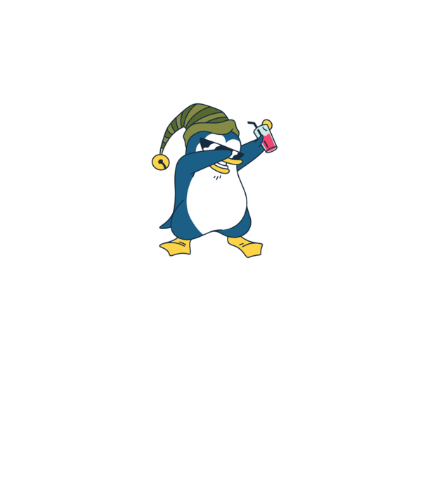 Pinguin DAB model negru pe tricou