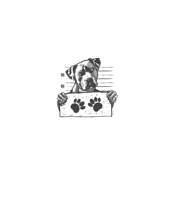 Staffordshire Terrier Închisoare model gri pe tricou