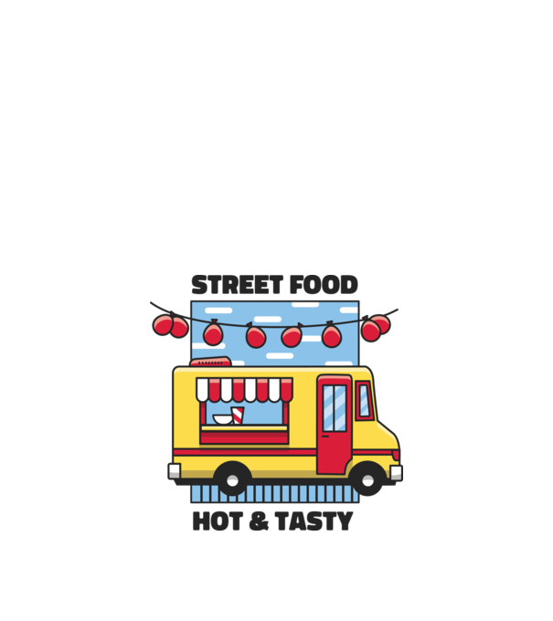 Foodtruck model nisipiu pe tricou