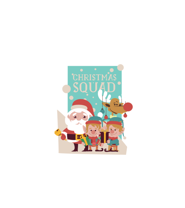 Christmas Squad Echipa de Crăciun model albastru închis pe tricou