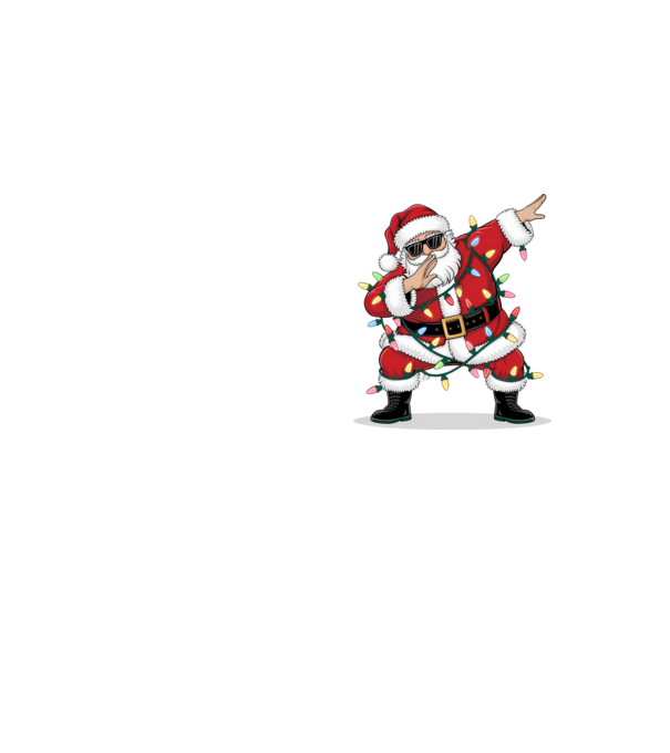 Santa Dab model galben neon pe tricou