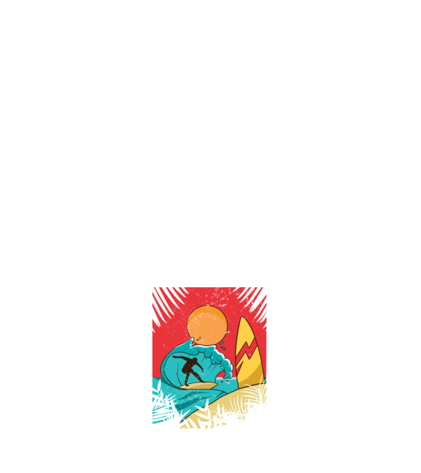 Afiș Surf model albastru închis pe tricou