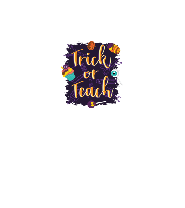 Trick or Teach Halloween pentru profesori model gri pe tricou