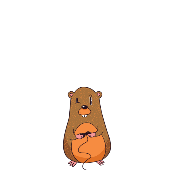 Hamster Gamer model nisipiu pe tricou