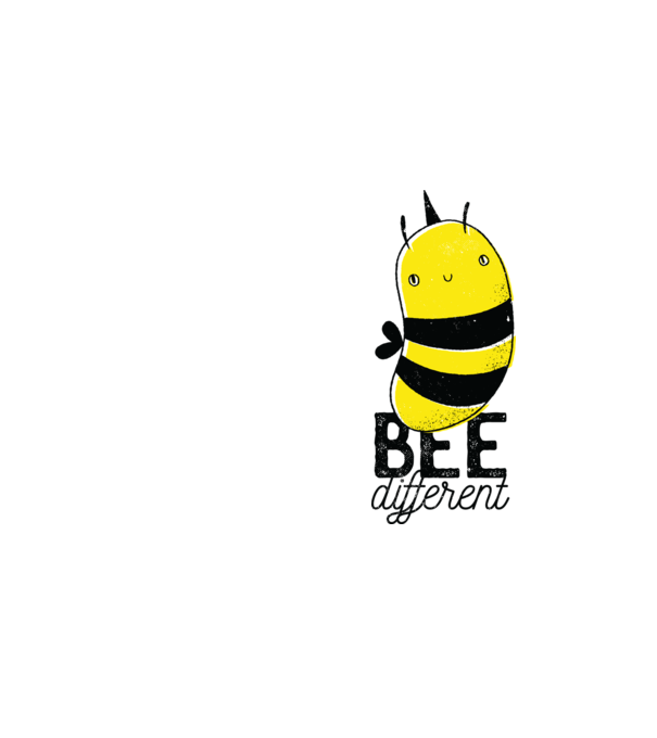 Bee different tricou albinuță model galben neon pe tricou
