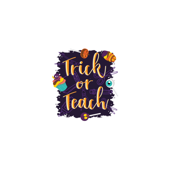Trick or Teach Halloween pentru profesori model gri pe tricou