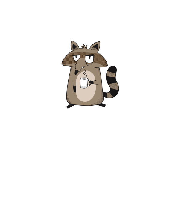Raton cu cafea model gri pe tricou
