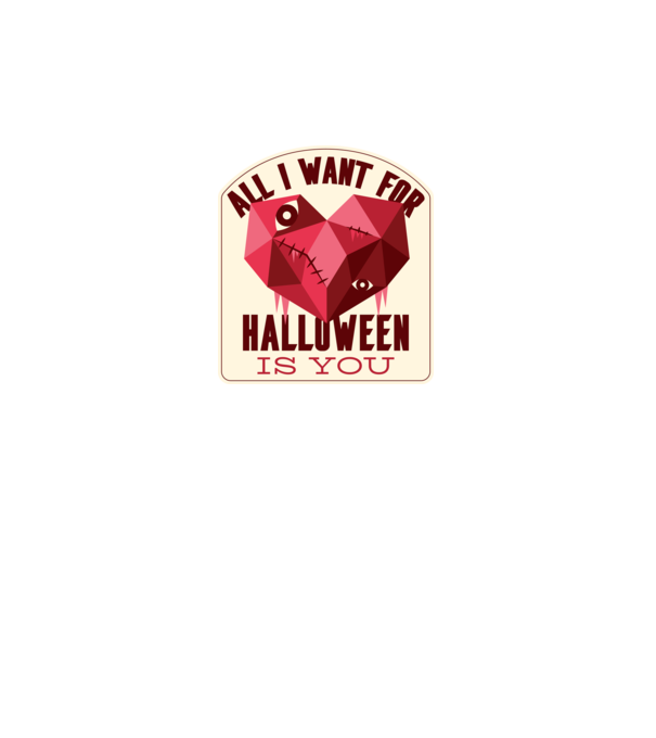 All I want for Halloween is You model alb pe tricou