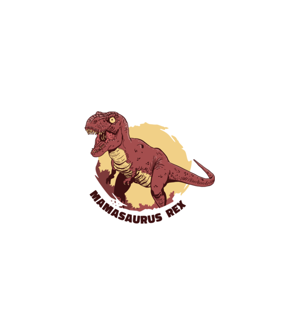 mamasaurus rex model alb pe tricou