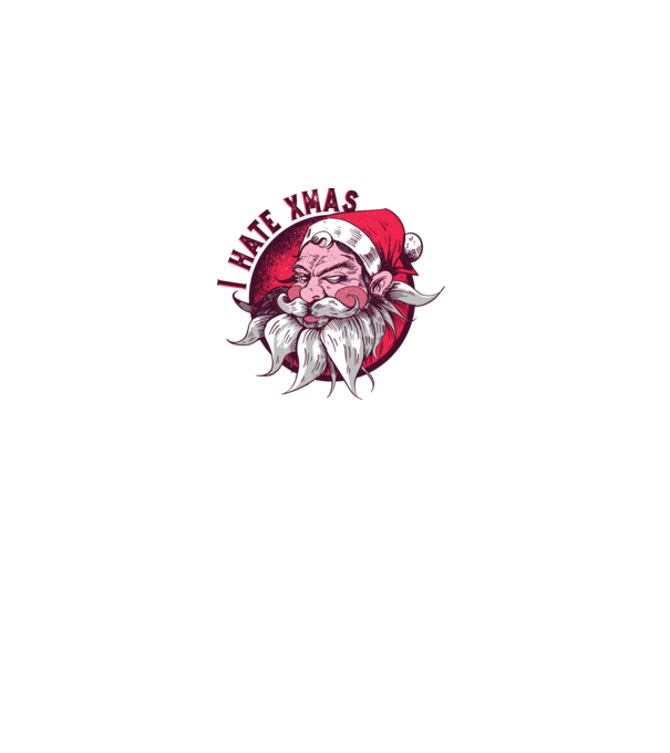 I Hate Xmas model alb pe tricou