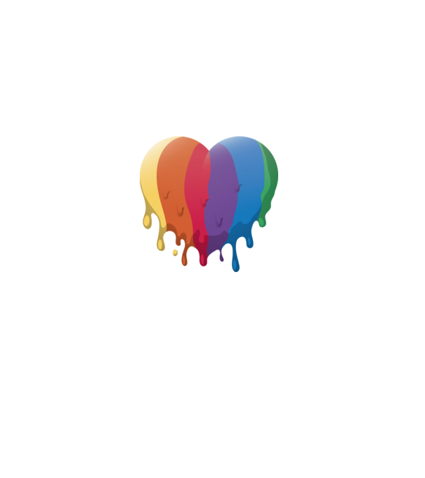 LGBTQ Inimă model albastru închis pe tricou