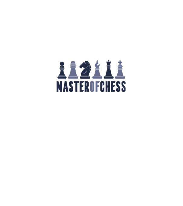 Master of Chess model alb pe tricou