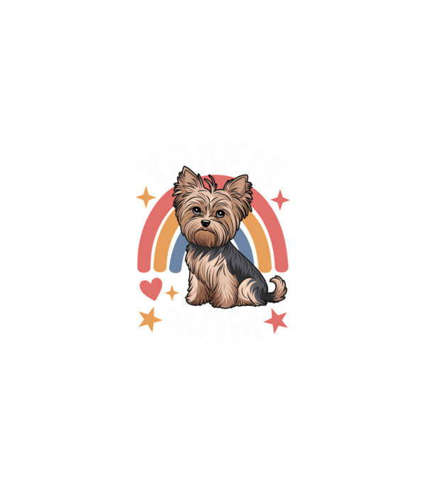 Yorkie Mom Negru model negru pe tricou