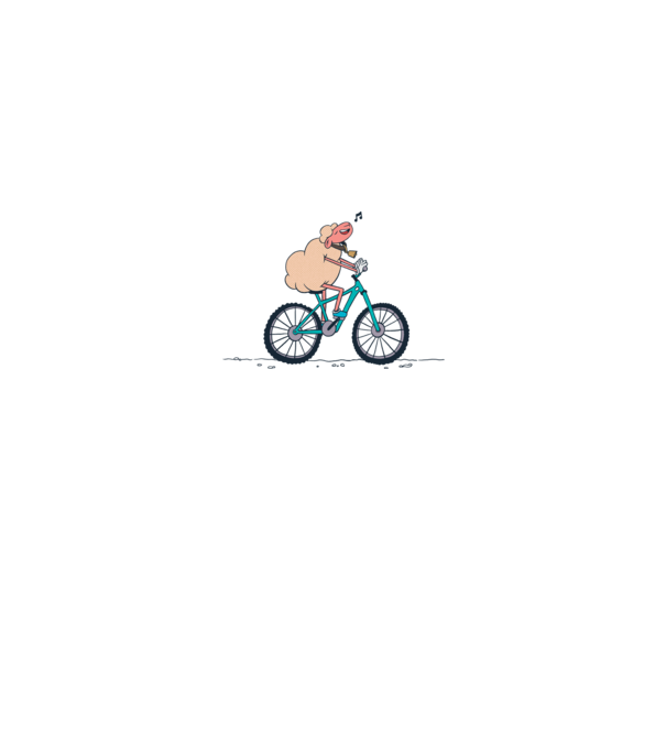 Miel cu bicicletă model alb pe tricou