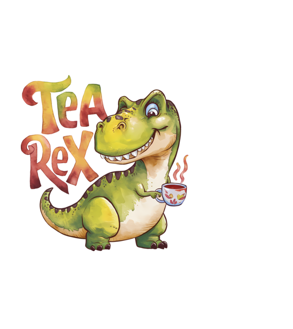 Tea Rex model negru pe tricou