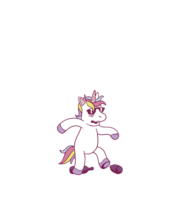 Mahmureală unicorn model nisipiu pe tricou