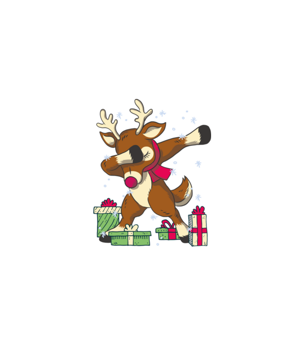 Rudolph DAB model negru pe tricou