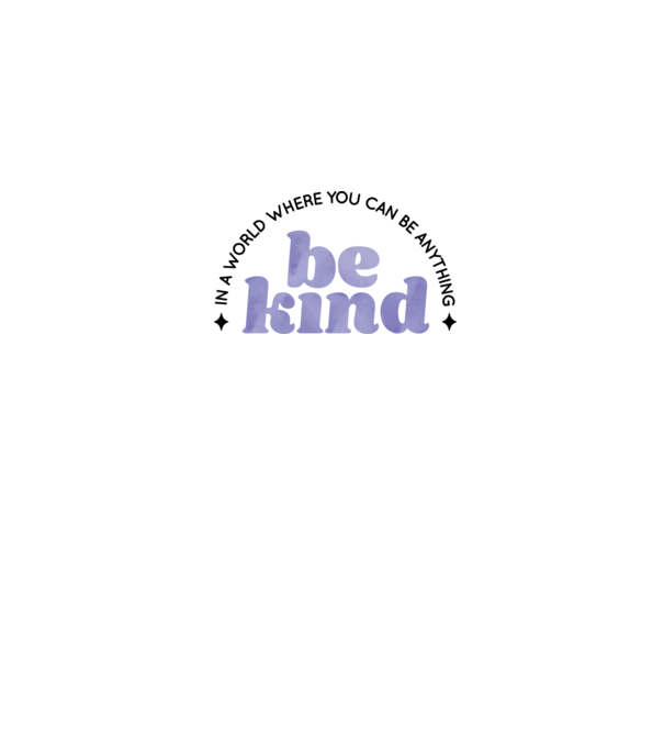 Be kind model alb pe tricou