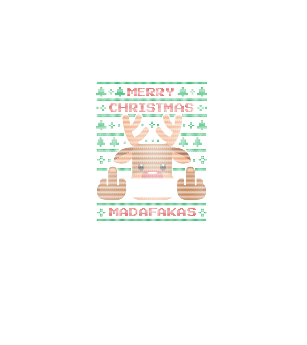 Merry Christmas Madafakas model negru pe tricou