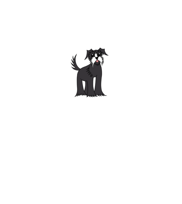 Desen Schnauzer model gri pe tricou