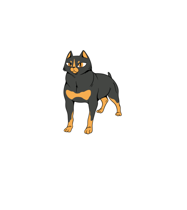 Rottweiler pisică model gri pe tricou