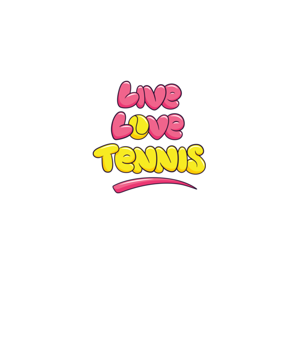 Live Love Tennis model albastru regal pe tricou