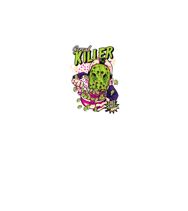 Cereal Killer model albastru închis pe tricou
