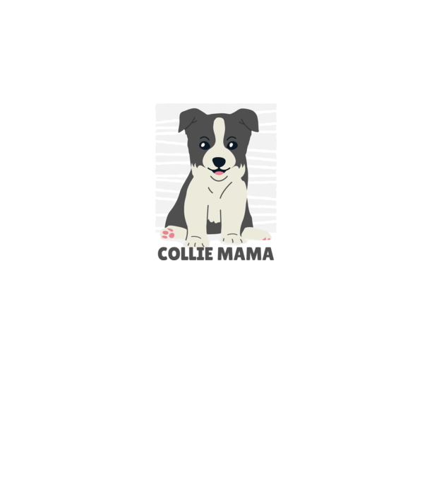 Border Collie Mamă model negru pe tricou