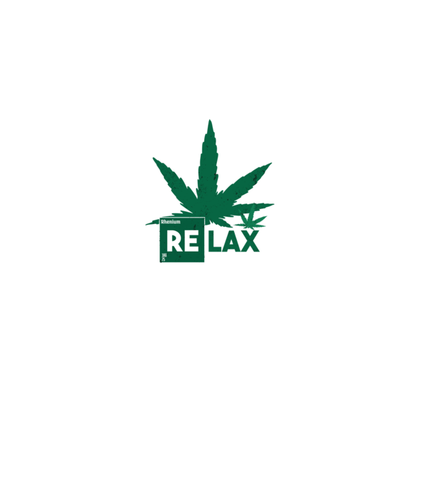 Relax Cannabis model negru pe tricou
