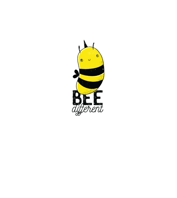 Bee different tricou albinuță model alb pe tricou