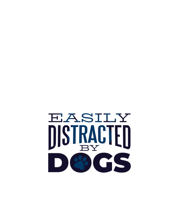 Easily Distracted By Dogs Tricou cu Câine amuzant model nisipiu pe tricou