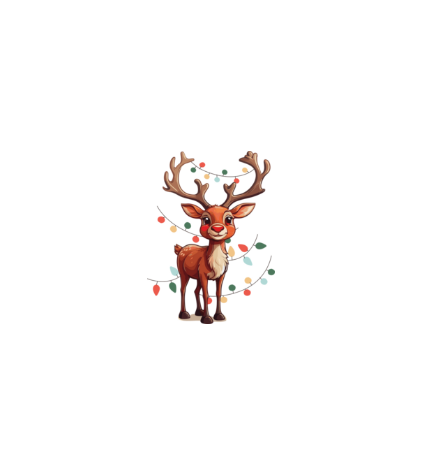 Festive Rudolph model nisipiu pe tricou