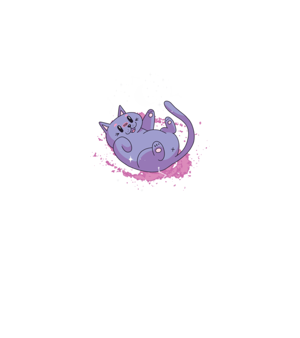 Space Cat - pisică drăguță în spațiu model negru pe tricou