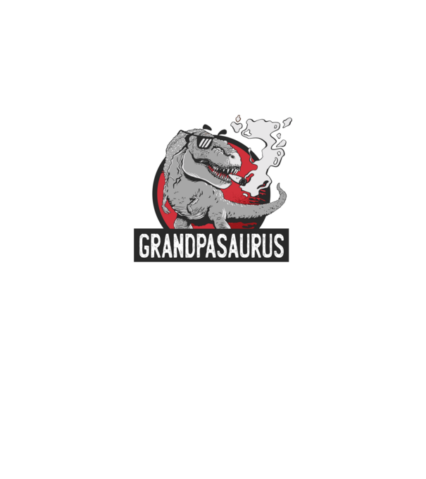 Grandpasaurus T-rex model negru pe tricou